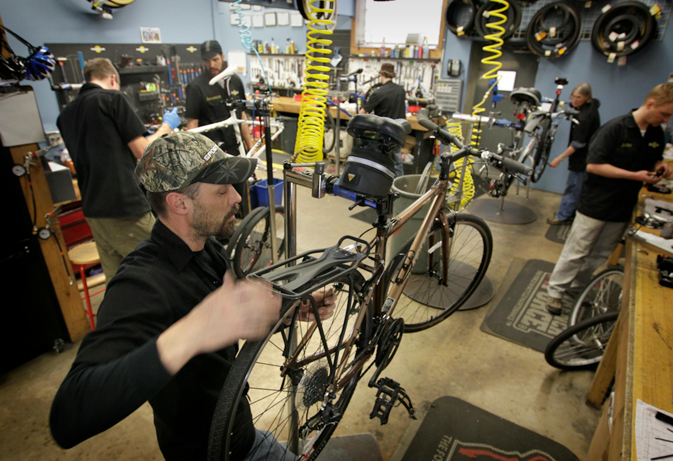 The service department at Freewheel Bike Shop.