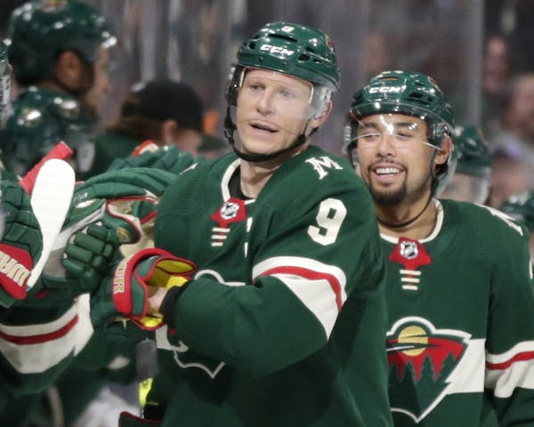 Mikko Koivu (9) has played his entire NHL career with the Wild, breaking in as a rookie in 2005.