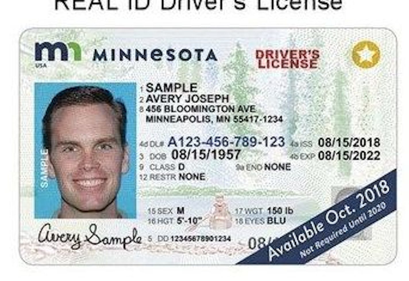 What separates a Real ID from the old Minnesota driver's licenses? Look for the star in the upper right corner.