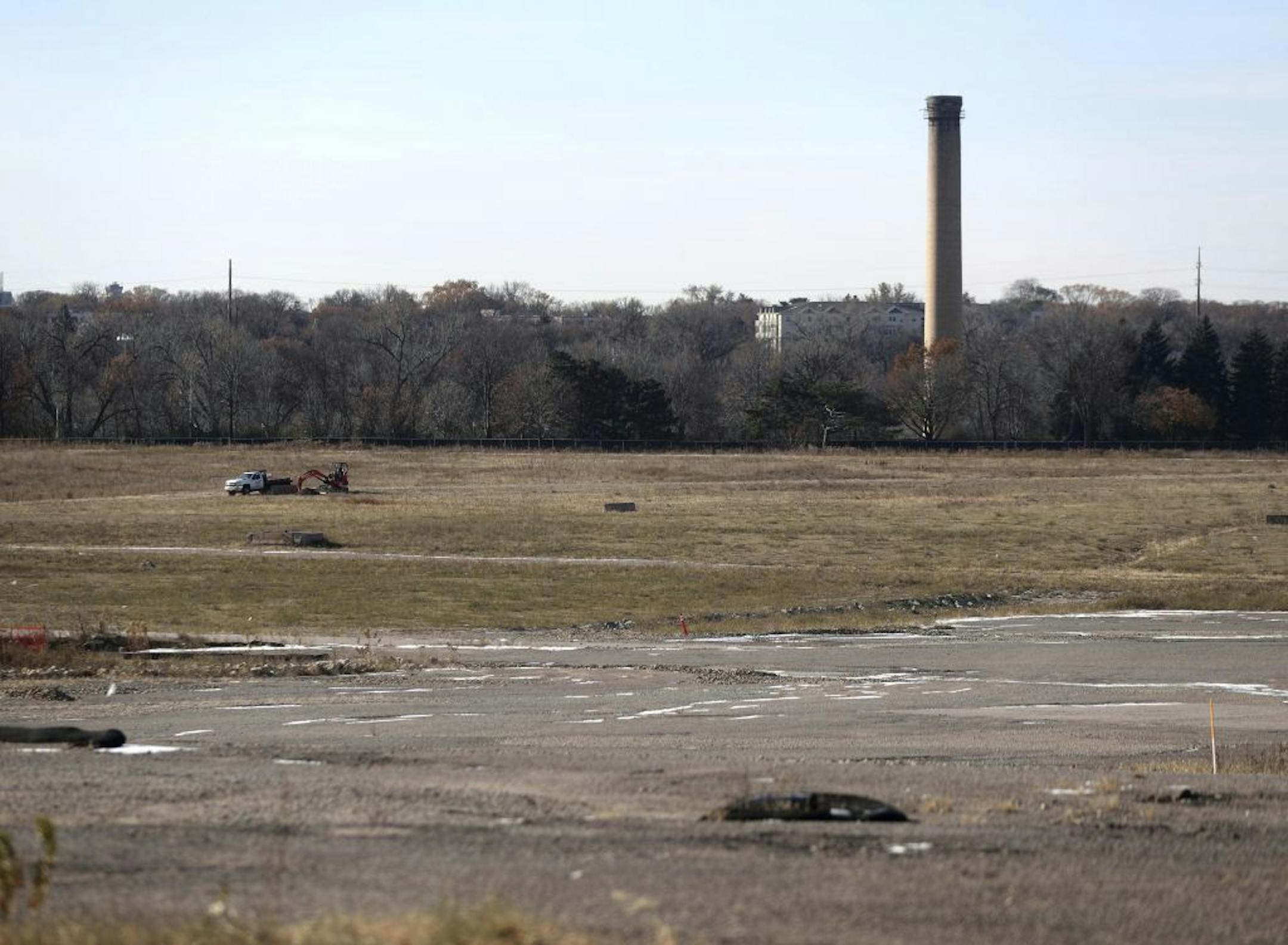 The former Ford Motor Co. site is seen prior to an announcement of a more than $92 million investment proposal in the land that would feature affordable housing powered by renewable energy, parks and infrastructure over the next two decades, Tuesday, Nov. 12, 2019, in St. Paul, Minn.