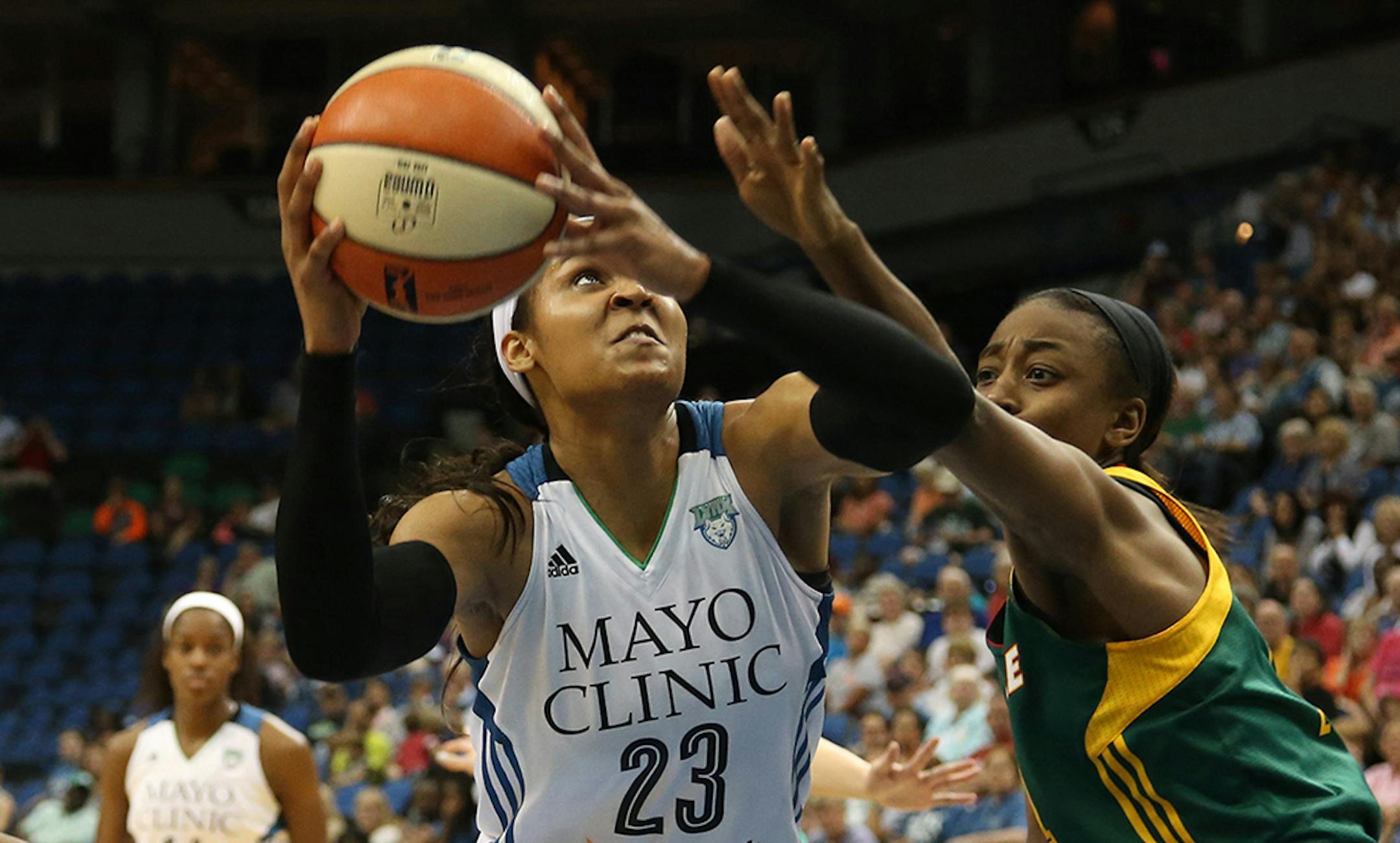 Maya Moore's scoring average is down about 7 points per game from her 2014 MVP season.
