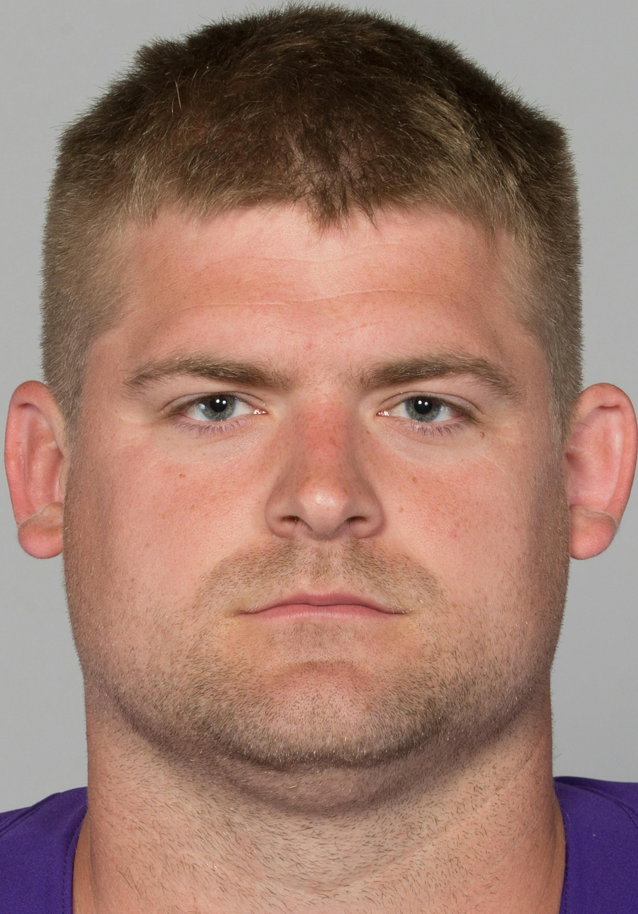 This is a 2013 photo of Joe Berger of the Minnesota Vikings NFL football team. This image reflects the Minnesota Vikings active roster as of Thursday, June 6, 2013 when this image was taken. (AP Photo) ORG XMIT: NFLHS13