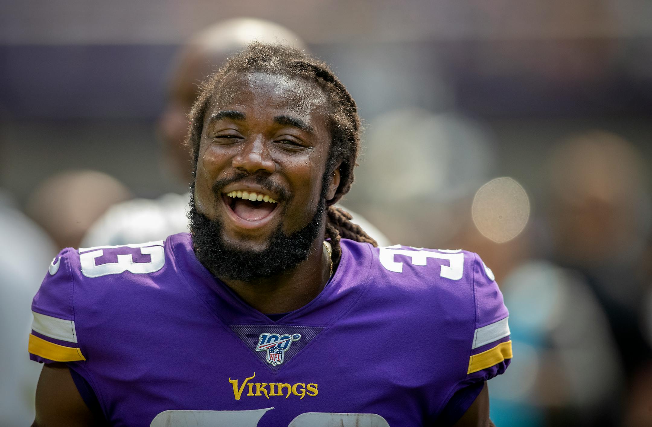 Minnesota Vikings running back Dalvin Cook warmed up before the Minnesota Vikings took on the Arizona Cardinals at US Bank Stadium, Saturday, August 24, 2019 in Minneapolis, MN. ] ELIZABETH FLORES • liz.flores@startribune.com