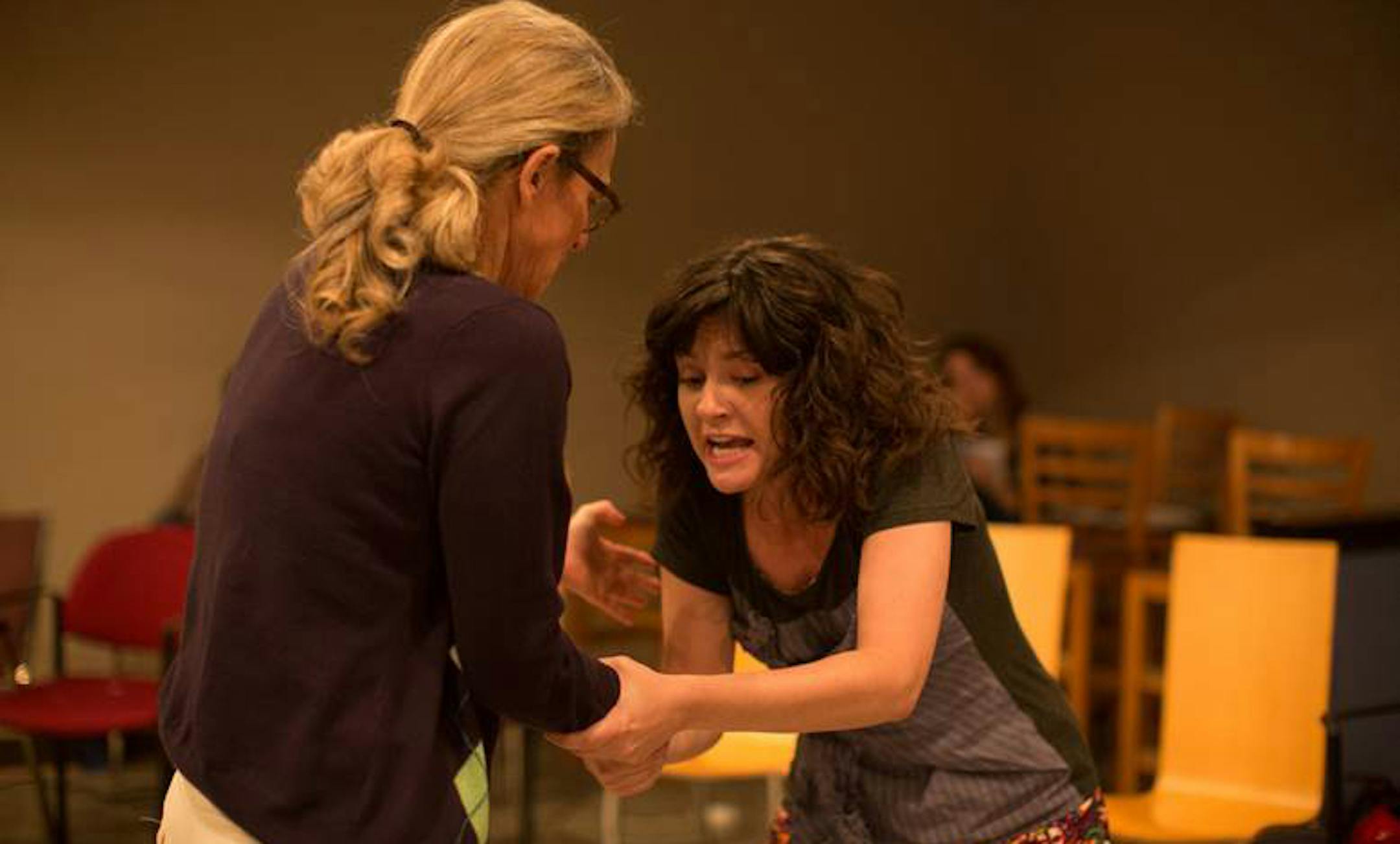 Sally Wingert and Sara Marsh in "And So It Goes."