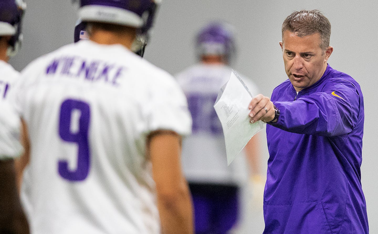 Minnesota Vikings offensive coordinator John DeFilippo.