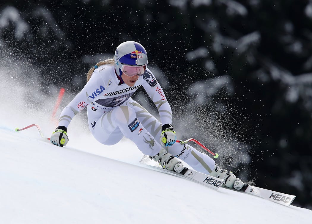 Lindsey Vonn competes during an alpine ski women's World Cup race earlier this month.