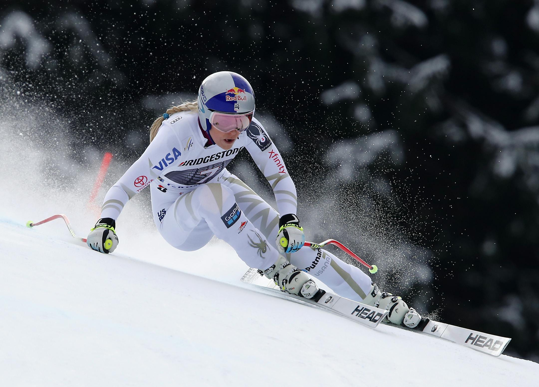 Lindsey Vonn competes during an alpine ski women's World Cup race earlier this month.
