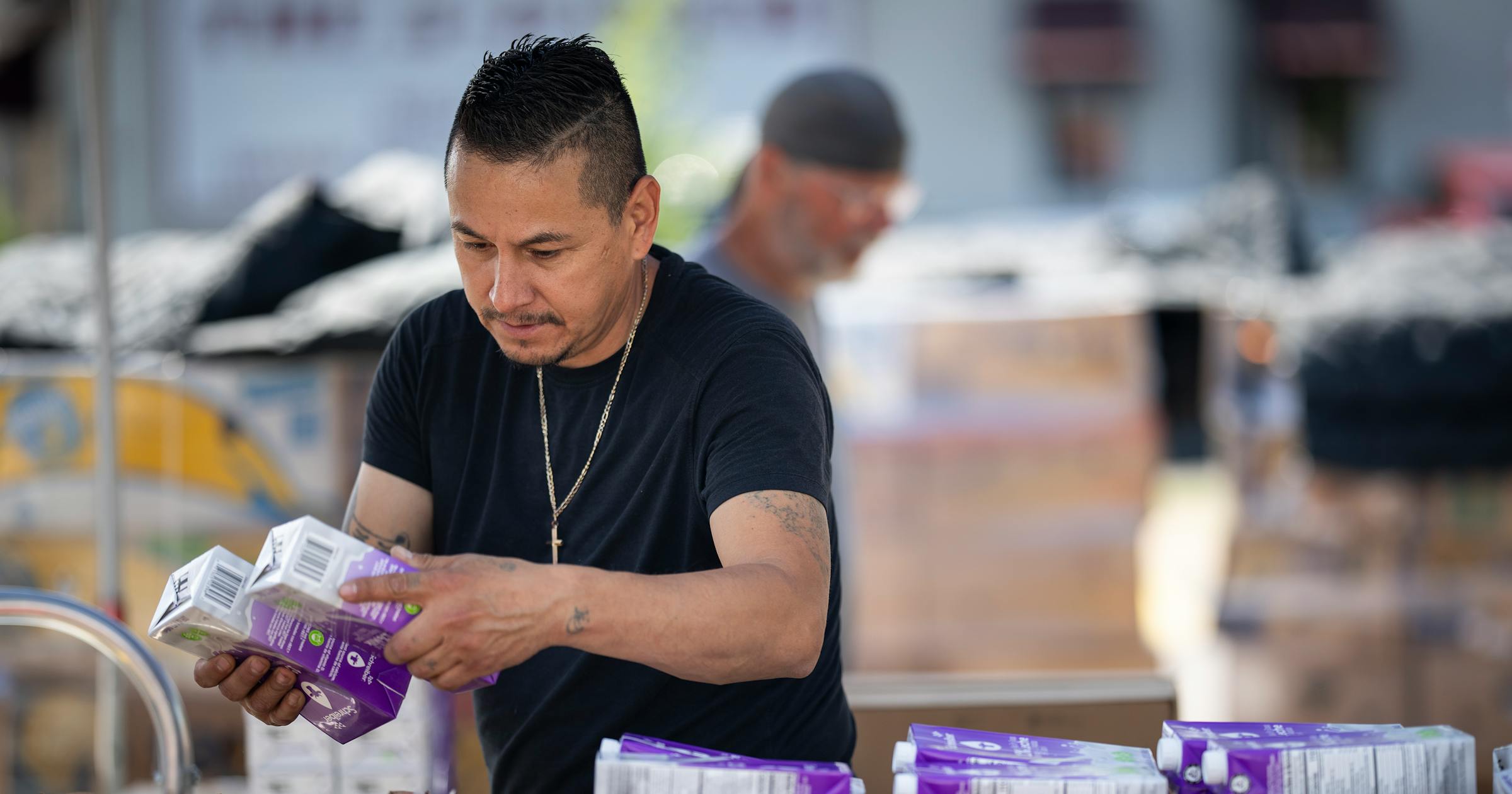 As federal immigration surge eases, demand at food shelves still at record level