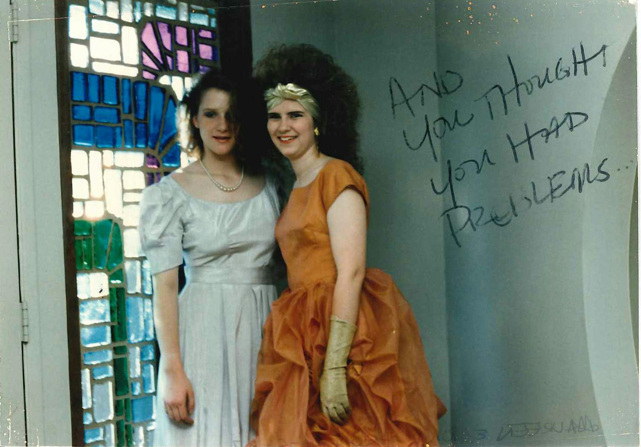 In 1987, the author scored this iridescent orange bubble dress for her senior prom.