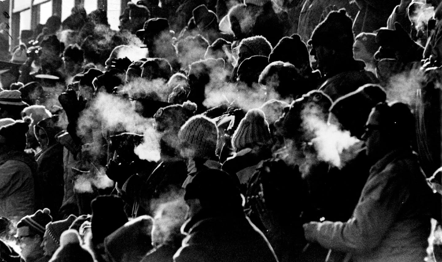 January 5, 1970 Breaths were frosty, but fans stayed warm by cheering Vikings to victory. The road to hell may be paved with good intentions, but the path to heaven for 300 Minnesota Vikings fans Sunday was glazed with artificial ice. January 4, 1970 Mike Zerby, Minneapolis Star Tribune