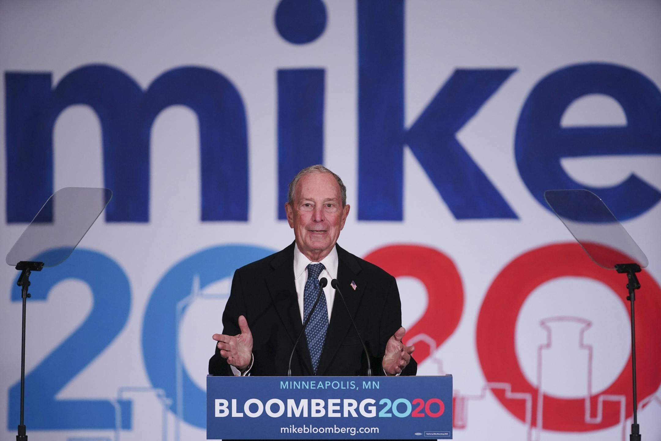 Democratic presidential candidate Michael Bloomberg addressed supporters at an event to open his first campaign office in the state.