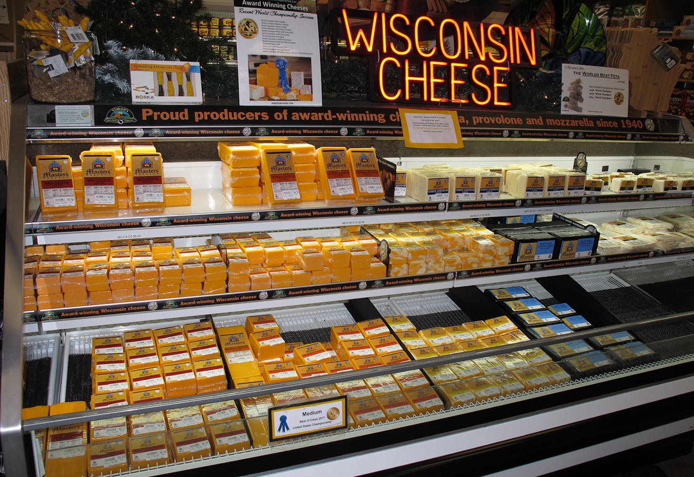 Simon's Specialty Cheese is an emporium of Wisconsin products, including beer, wine, candy and, of course, cheese. (Michael Austin/Chicago Tribune/TNS)