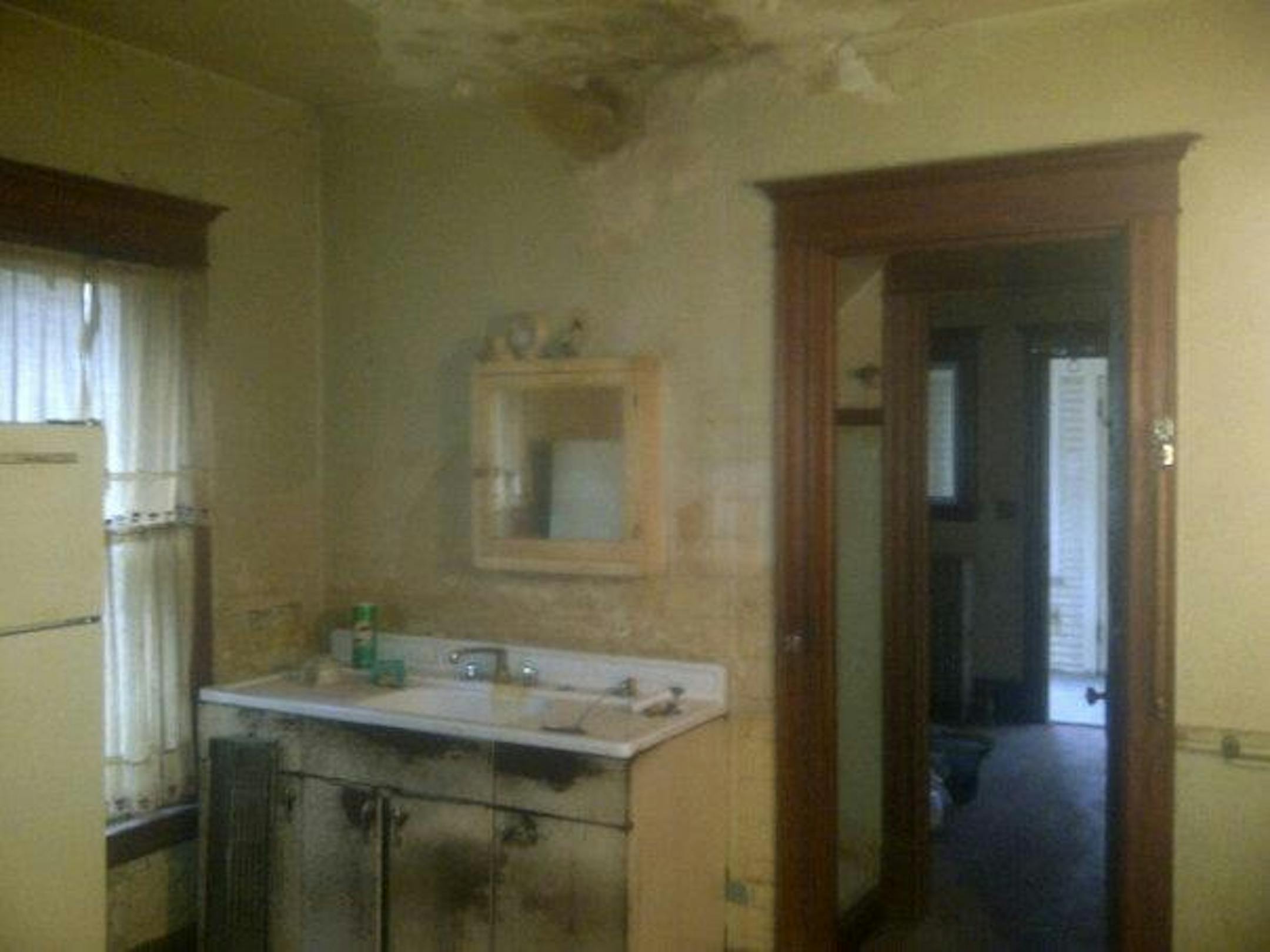 The home's kitchen before the renovation.