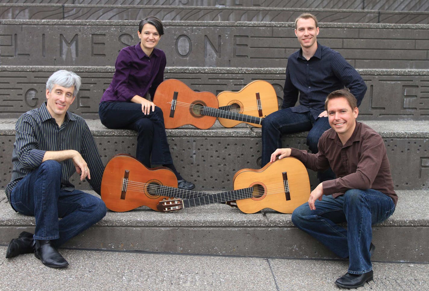 Publicity photo. Minneapolis Guitar Quartet. 2015