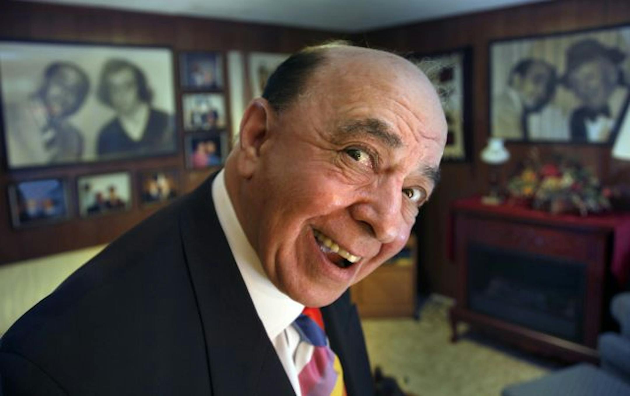 Barry ZeVan arrived in the Twin Cities in 1970 and became known as KSTP's "peekaboo" weatherman. His basement is plastered with photos of him with showbiz friends.