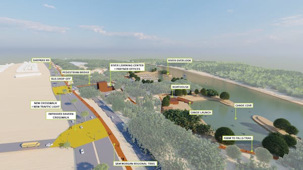 Three designs have been created for a Mississippi River Learning Center on a 25-acre site in Crosby Farm Regional Park.