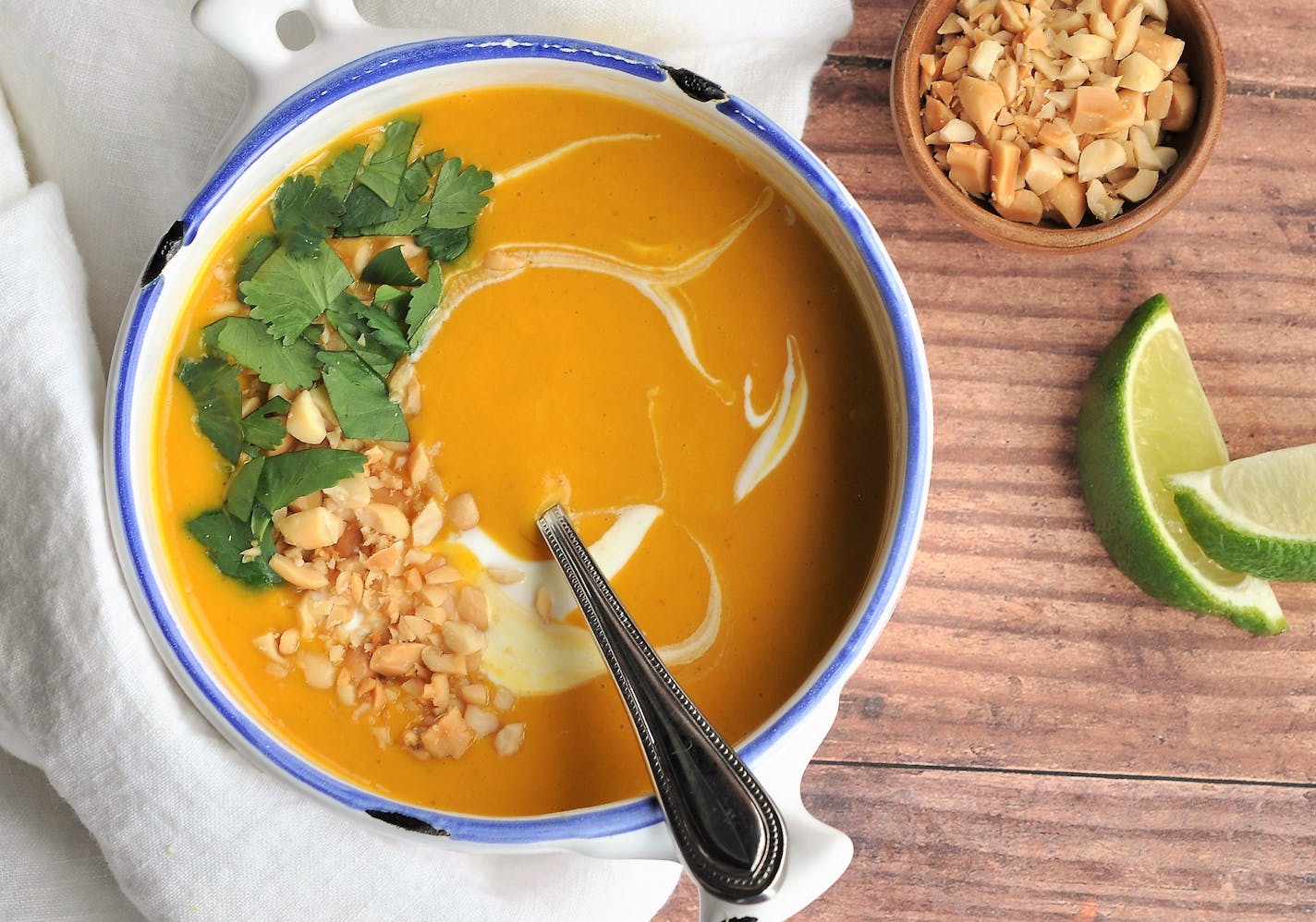 Curried Sweet Potato Peanut Soup.