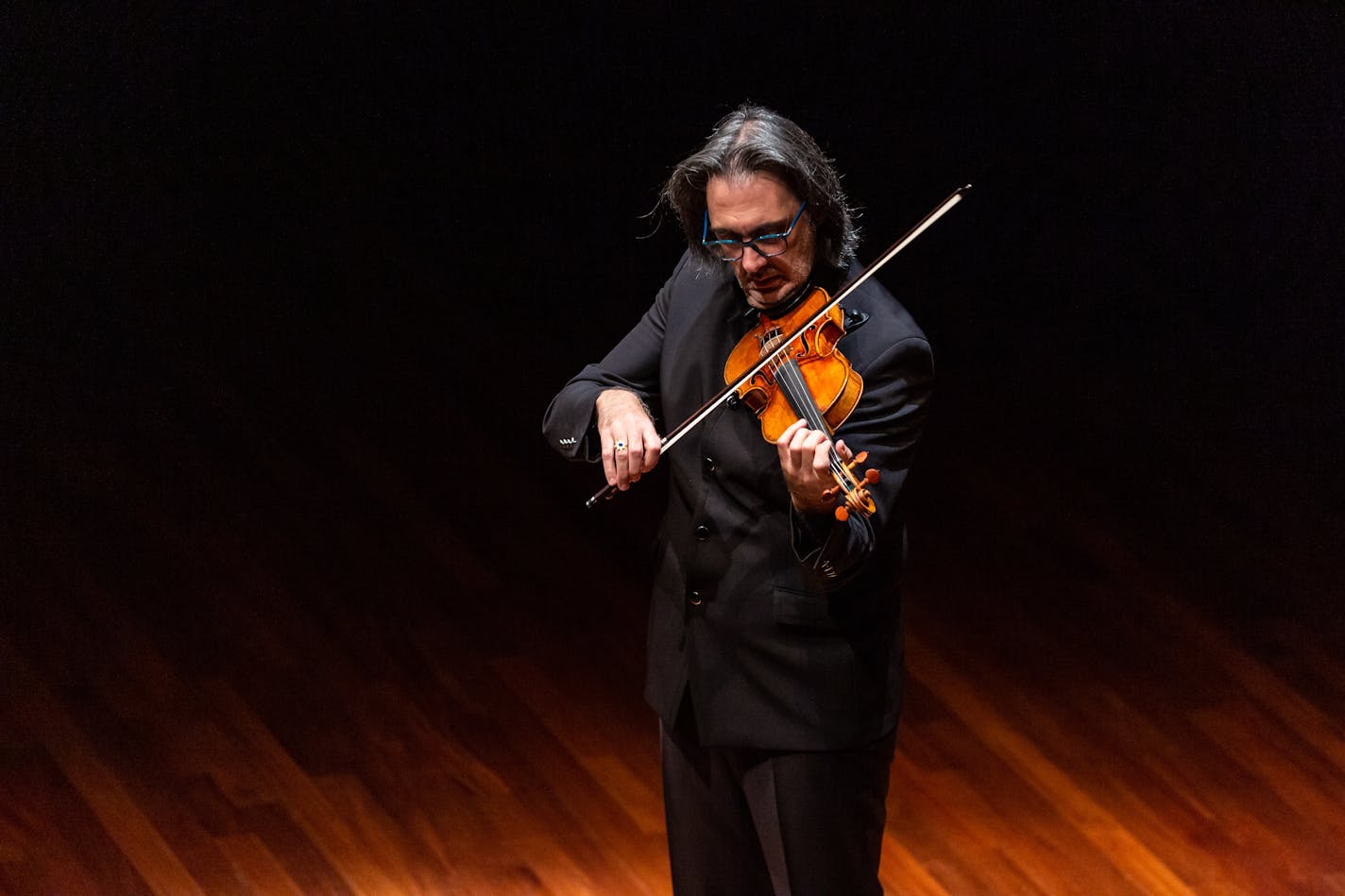 Greek violinist Leonidas Kavakos performed Tuesday the first of two Schubert Club International Artist Series recitals at St. Paul’s Ordway Concert Hall. The second recital is Wednesday.

Galen Higgins/Schubert Club.