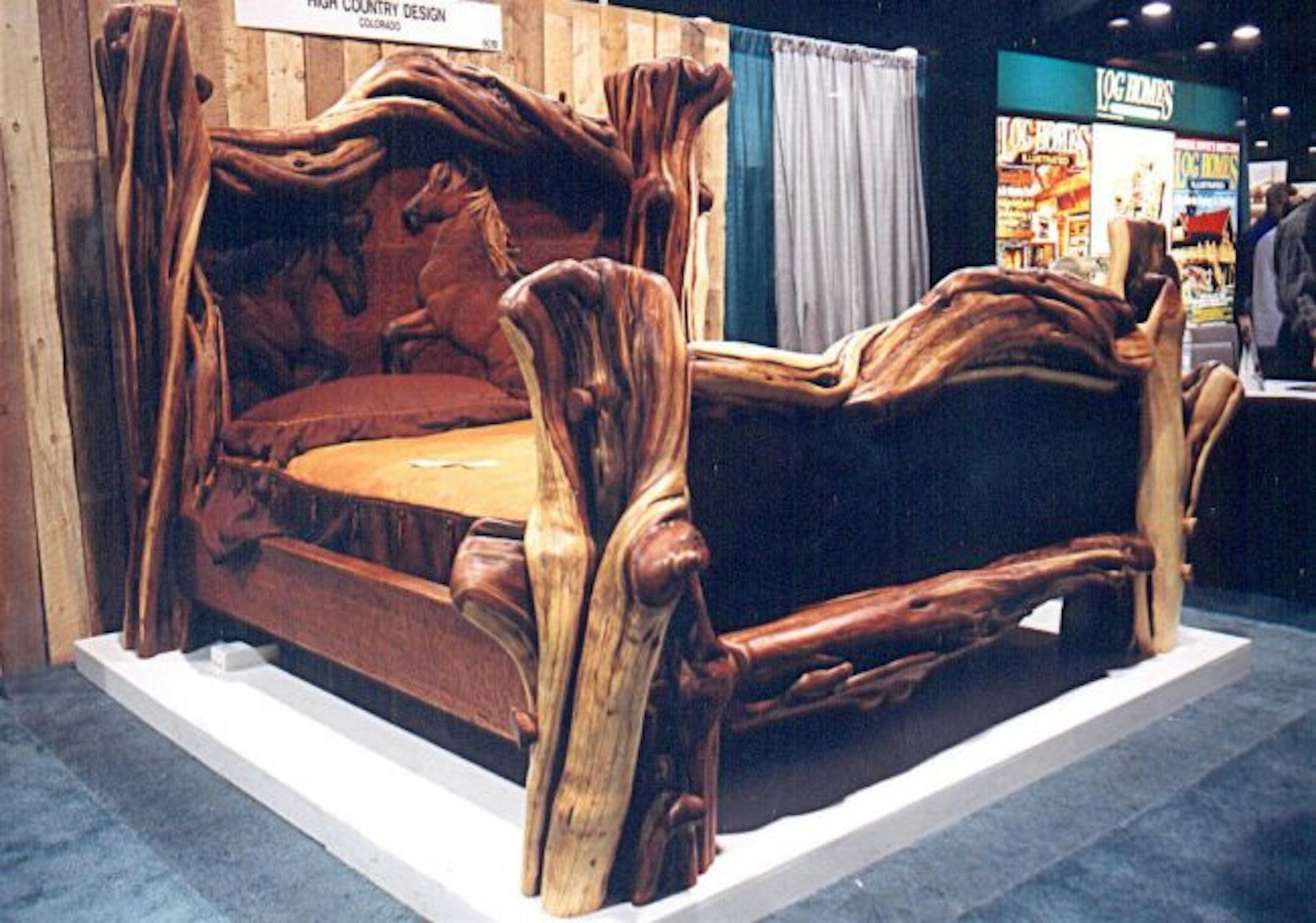 Log beds such as this will be on display at the Log Home and Timber Frame Home Show at RiverCentre in St. Paul.