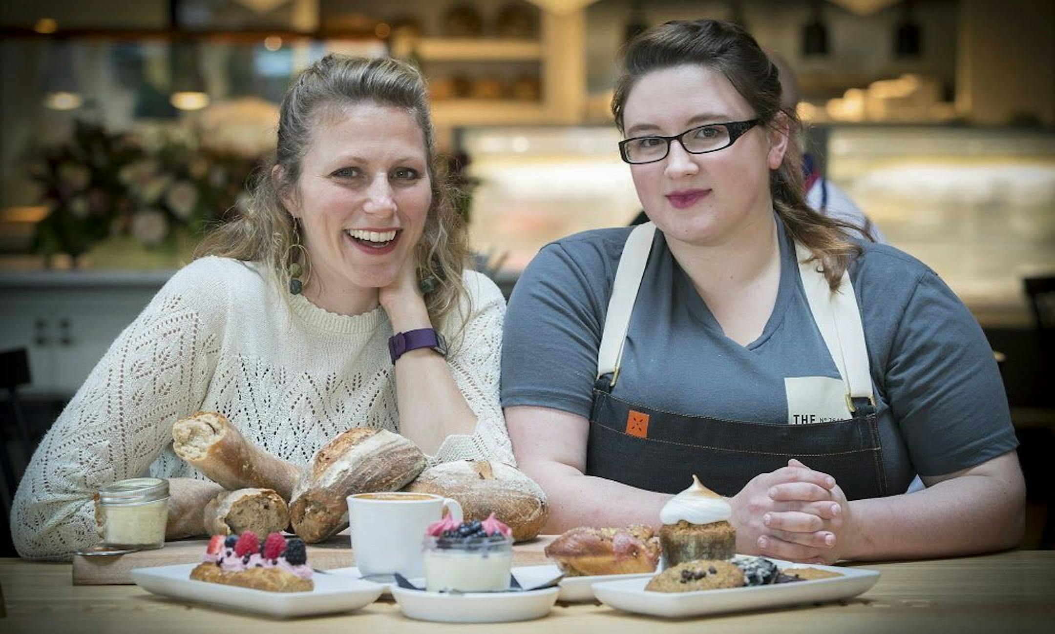 The Lynhall GM Kristin Tyborski, left, and pastry chef Katie Elsing.