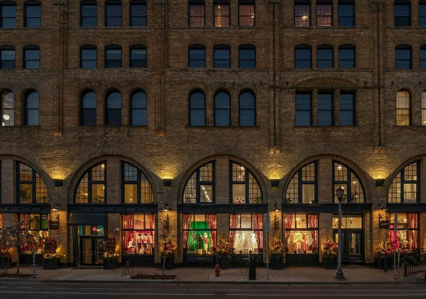 "Loyce Houlton's Nutcracker Fantasy" plays out across the storefront of MartinPatrick3 in the North Loop.