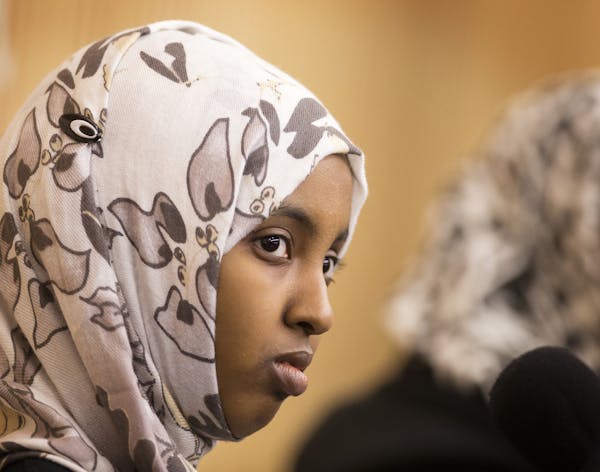 Hafsa Abdi, a senior at Technical High School in St. Cloud who participated in a walk-out from school in April 2015 to protest bullying and discrimina