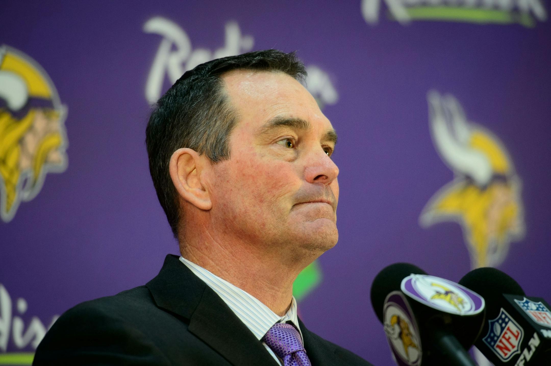 Minnesota Vikings introduced new head coach Mike Zimmer at a news conference at Winter Park.