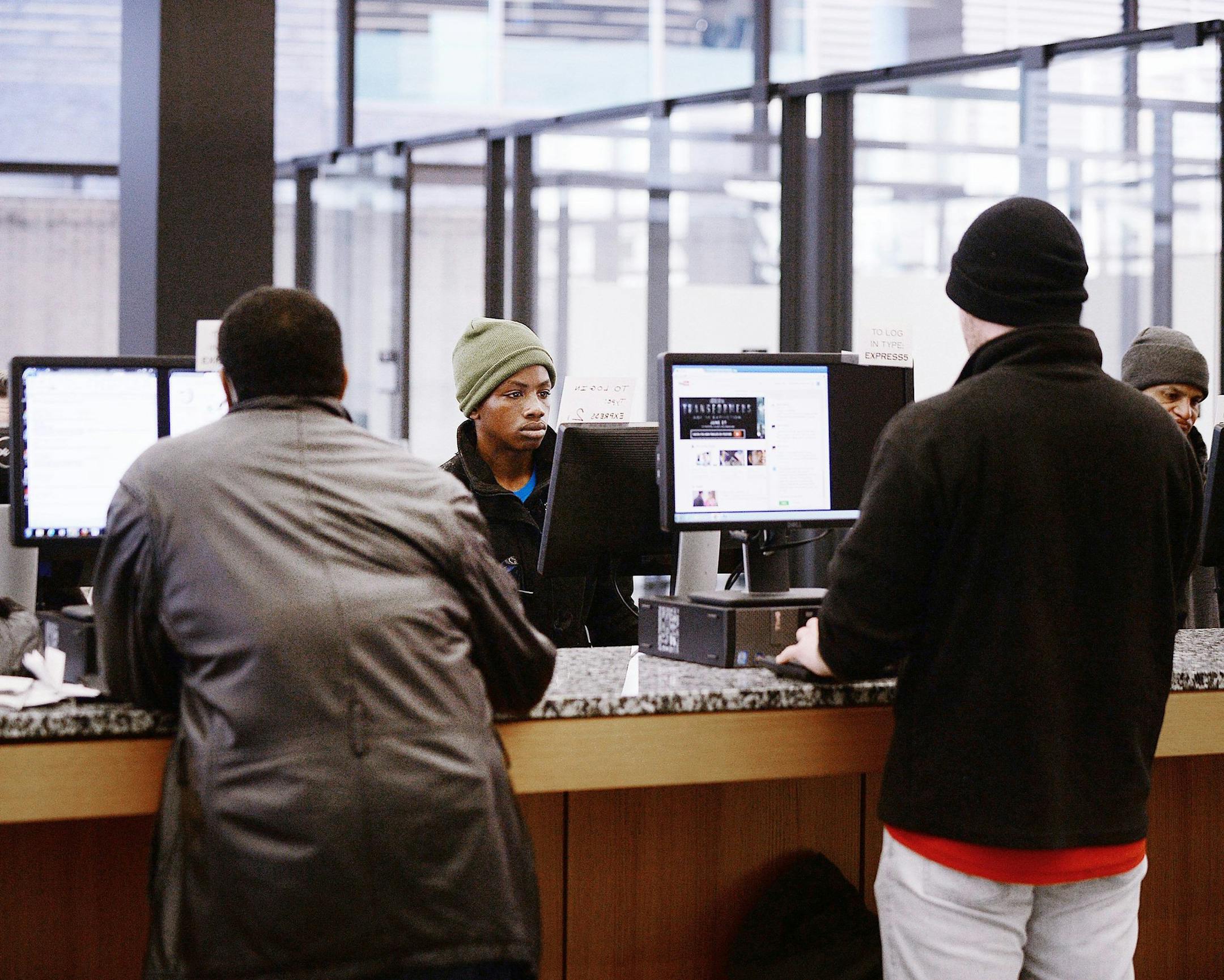 The Digital Commons located on the first floor of the Martin Luther King Jr. Memorial Library in Washington, D.C., houses more than 70 computers. (Olivier Douliery/Abaca Press/MCT)