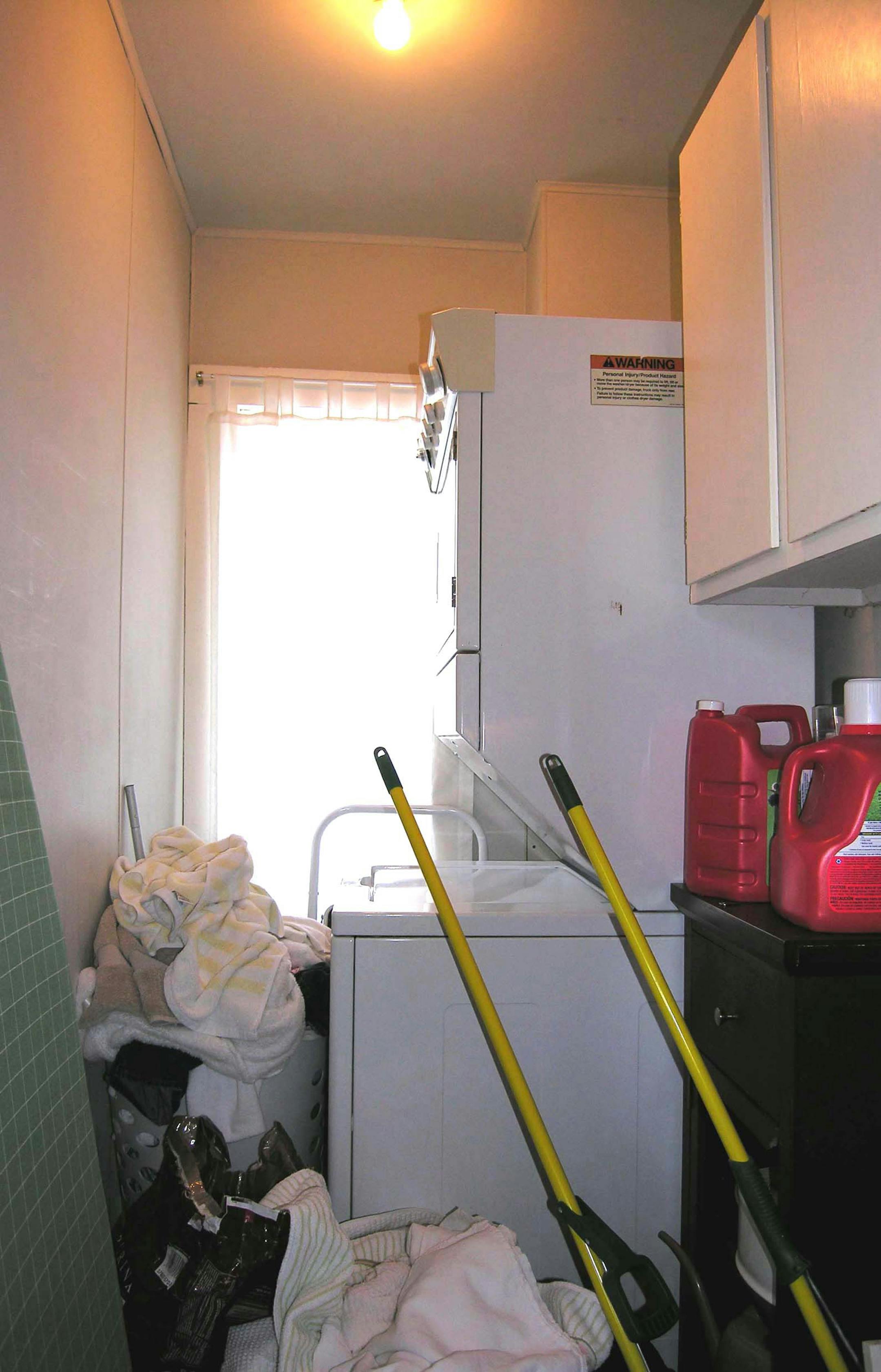 laundry room, before in staging feature by Lori Matzke