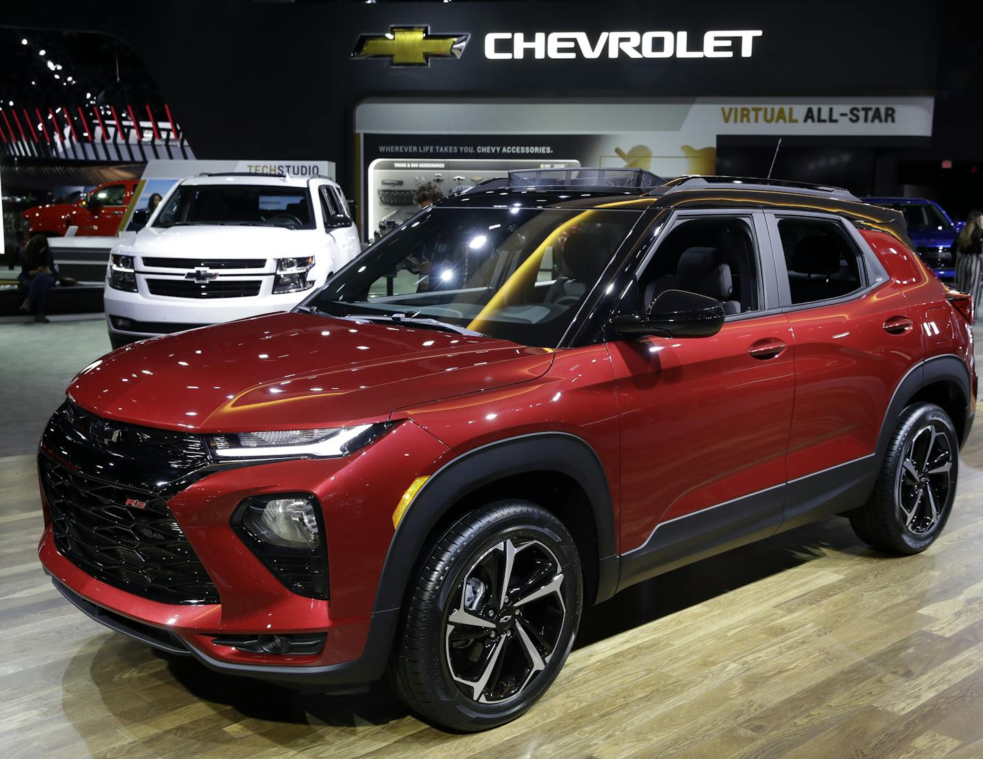 The 2021 Chevy Trailblazer is shown at the AutoMobility LA auto show Thursday, Nov. 21, 2019, in Los Angeles. (AP Photo/Marcio Jose Sanchez) ORG XMIT: CAMS132