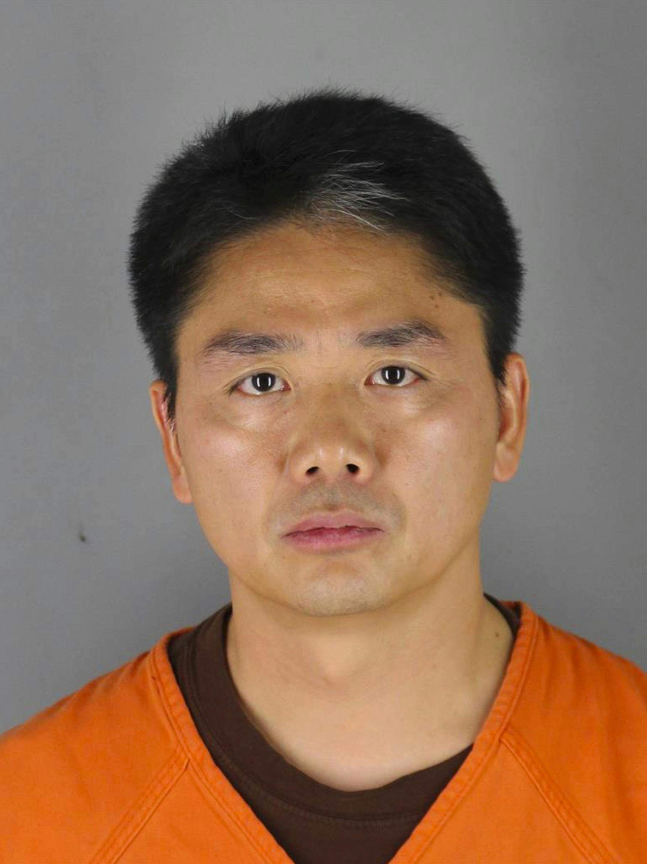 This 2018 photo provided by the Hennepin County Sheriffís Office shows Chinese billionaire Liu Qiangdong, also known as Richard Liu, the founder of the Beijing-based e-commerce site JD.com, who was arrested in Minneapolis on suspicion of criminal sexual conduct, jail records show. (Hennepin County Sheriffís Office via AP)