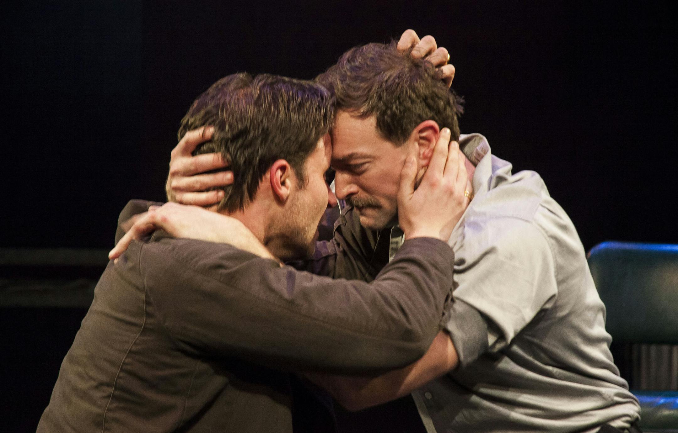 Dustin Bronson and Peter Christian Hansen in "A Steady Rain."