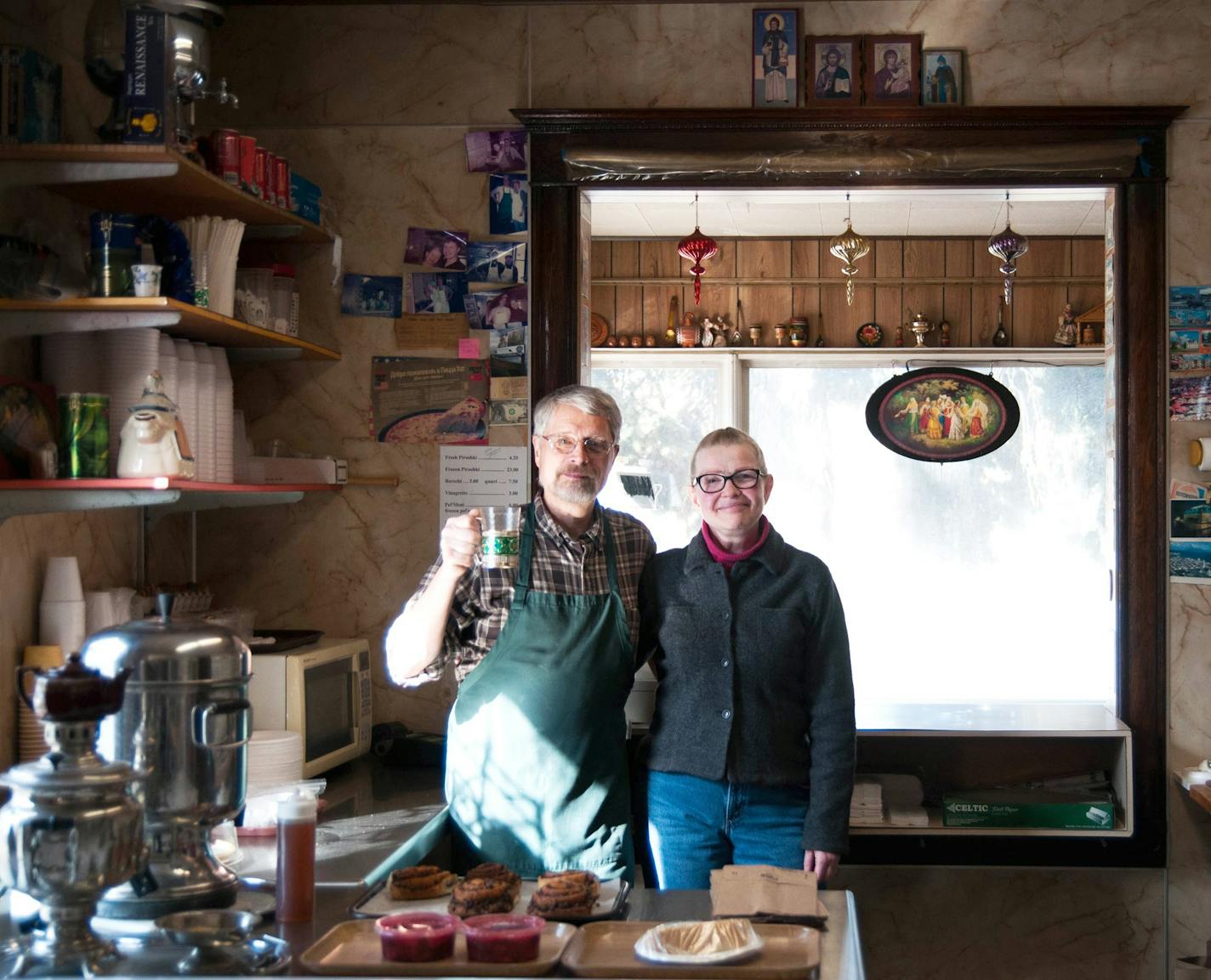 Nikolai and Linda Alenov of St. Paul's Russian Tea House