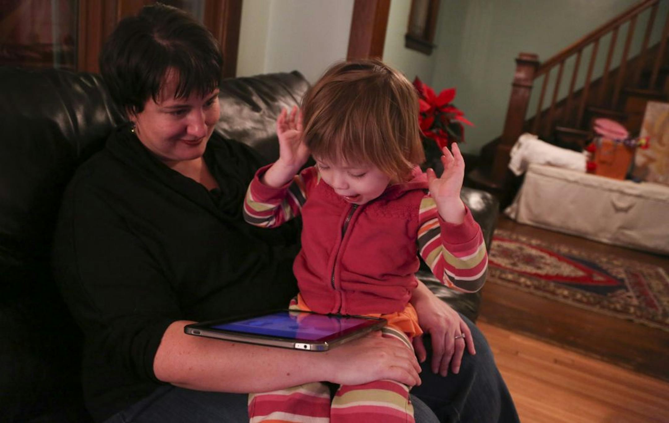Maria Huntley said she's reconsidered her apprehension over allowing daughter Lola Googins watch video on her iPad.