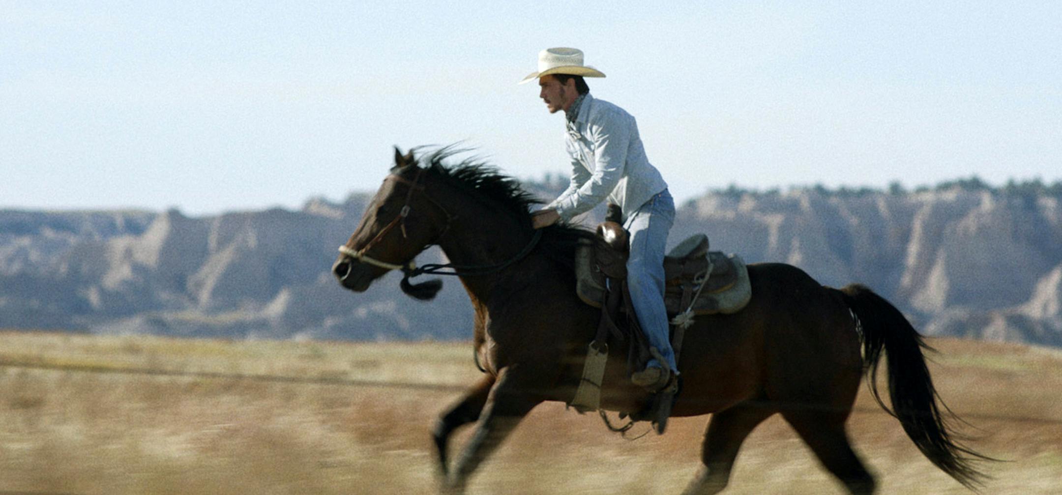 Brady Jandreau, a riding competitor in real life, plays a rodeo star in "The Rider."
