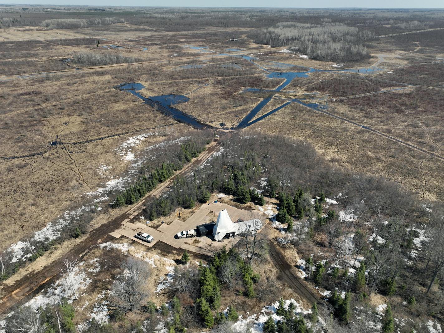 Core sample drill site north of Tamarack, MN. Talon Metals' proposed Tamarack Mine. Friday, April 14, 2023 at xx location in Tamarack, Minn.   ] Brian Peterson ¥ brian.peterson@startribune.com