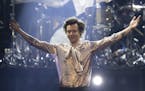 Harry Styles at the end of the first song in his set Sunday night. ] JEFF WHEELER &#x2022; jeff.wheeler@startribune.com Former One Direction heartthro