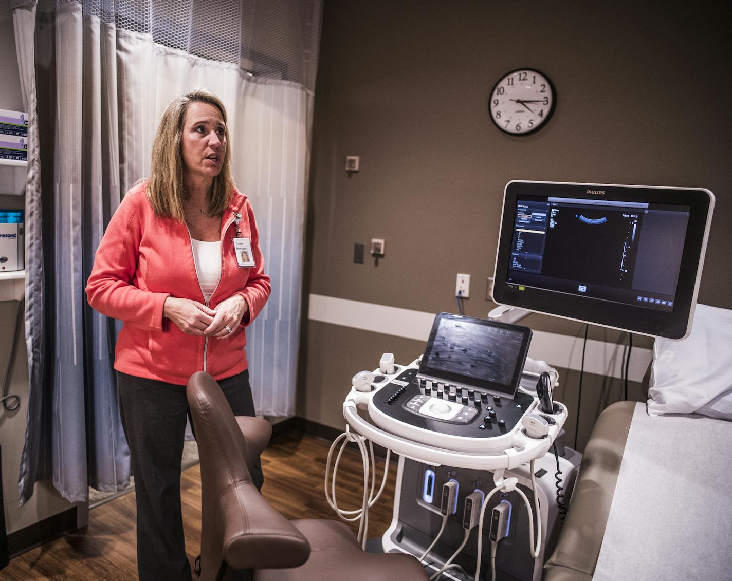 Tess Jentink is the Practice Manager of the new Midwest Fetal Care Center at Children's Hospital. Patient rooms have the latest ultrasound to use for the complicated cases t]he clinic specializes in. Richard Tsong-Taatarii&#xef;rtsong-taatarii@startribune.com