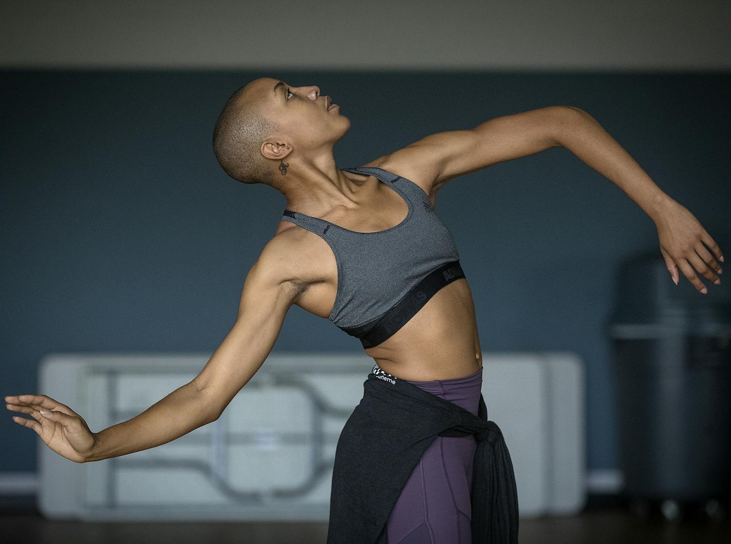 Vie Boheme (aka Kendra Dennard) rehearsed at a Guthrie Theater studio.