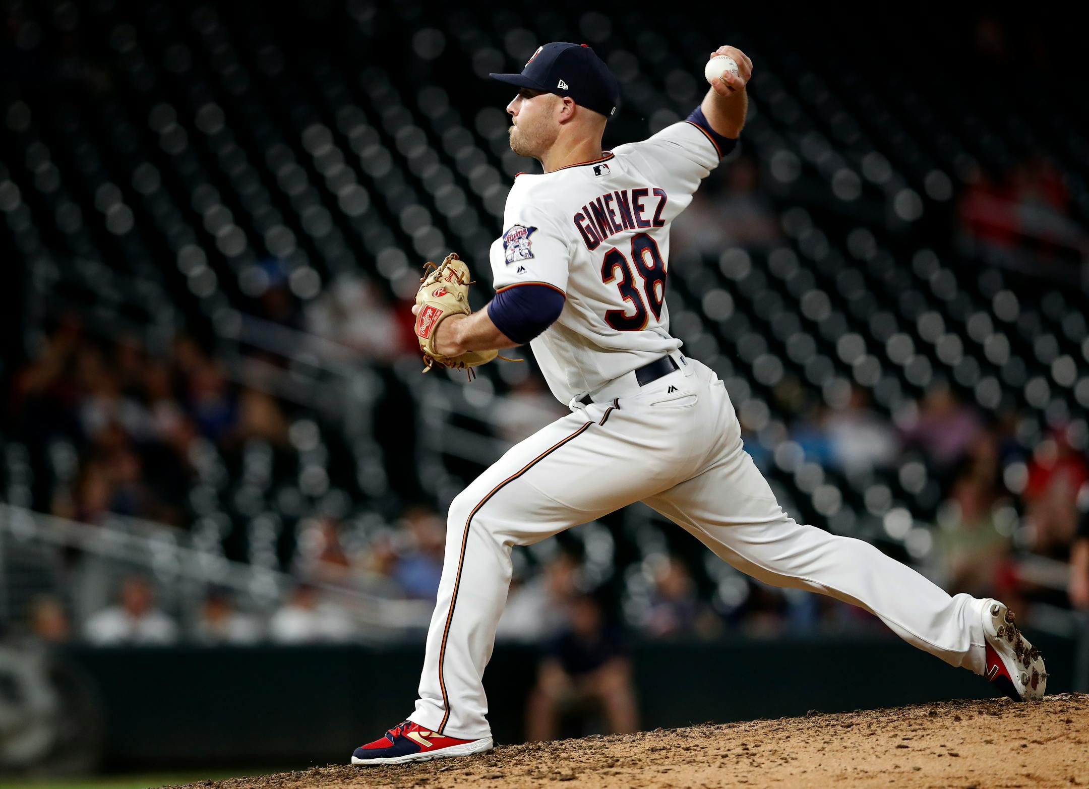 Twins catcher Chris Gimenez has made five emergency appearances as a pitcher this season.