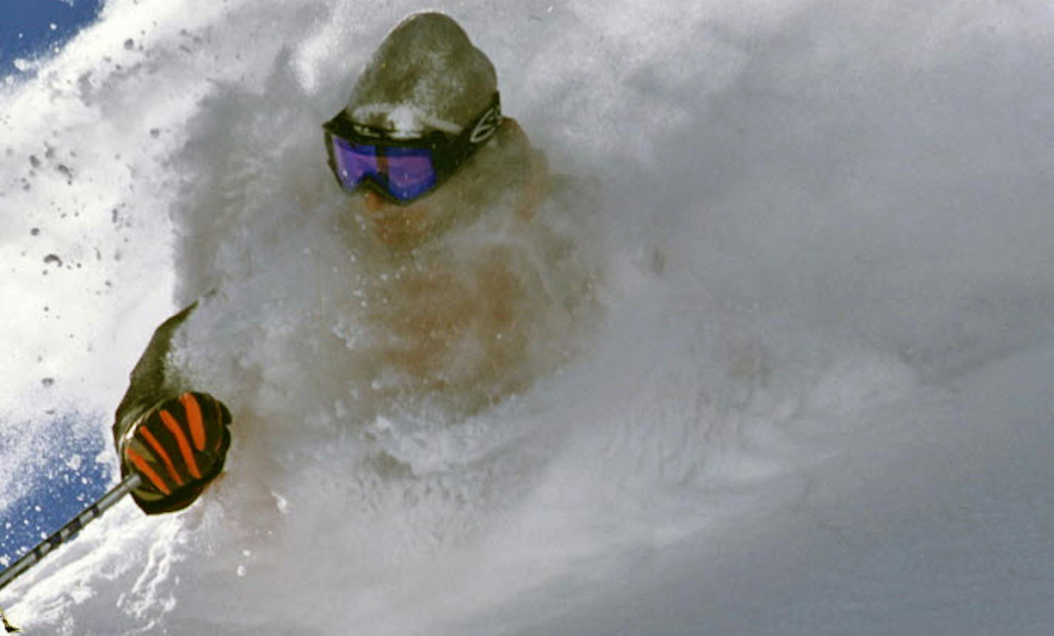 In this undated photo, Jamie Pierre skis at the Snowbird Ski Resort in Utah.
