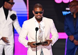Honoree Usher accepts the Lifetime Achievement Award onstage during the 2024 BET Awards at Peacock Theater on June 30, 2024, in Los Angeles, Californi