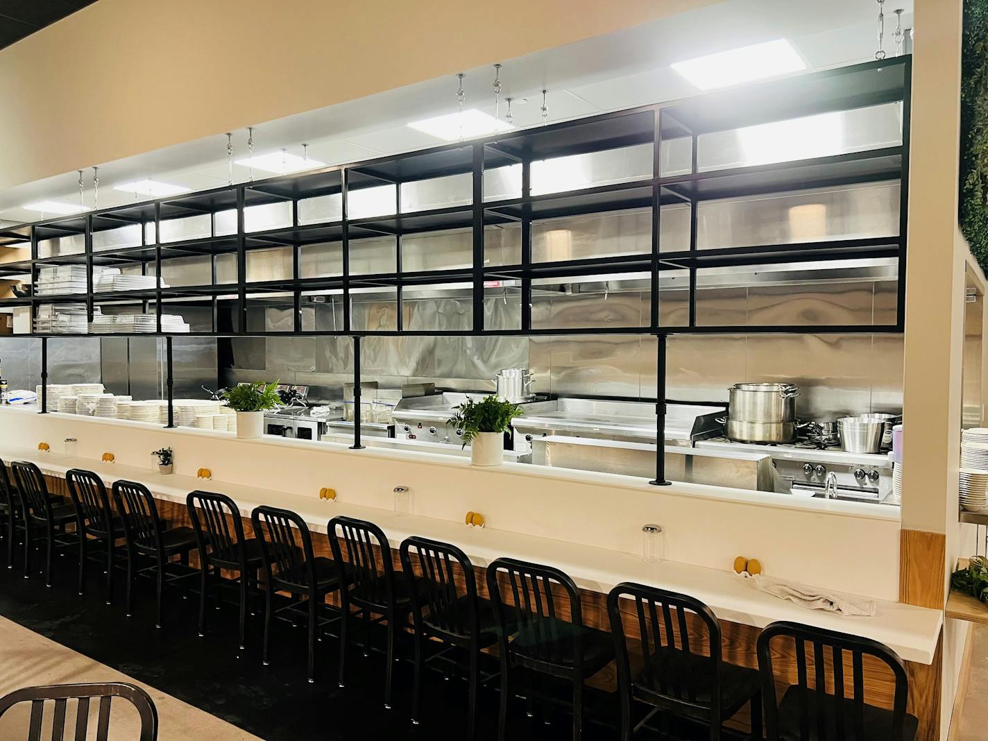 The chef's counter at Hope Breakfast Bar, opening soon in St. Louis Park