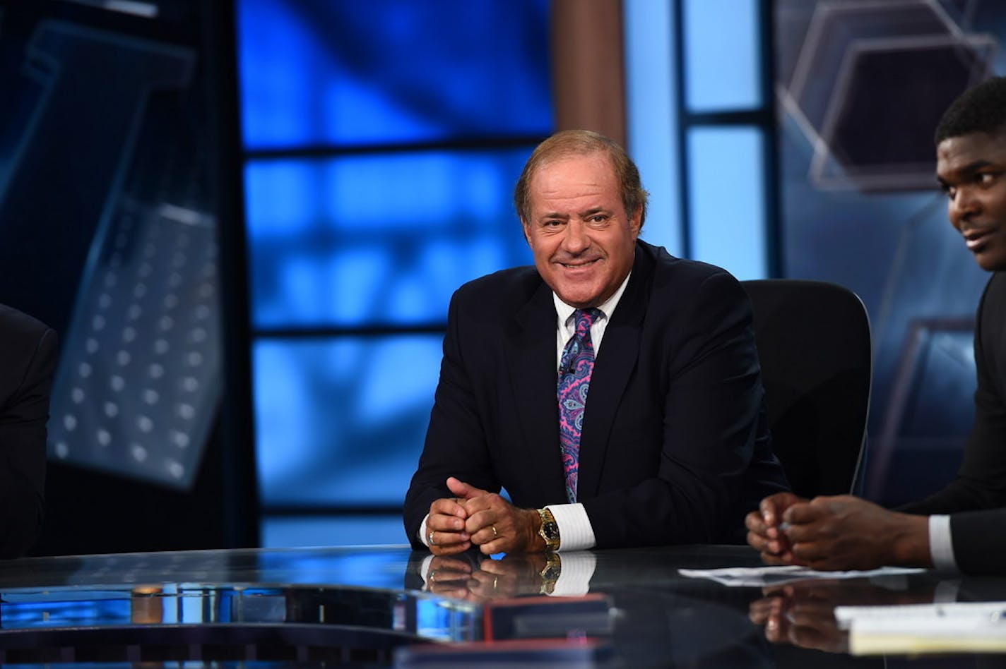 Chris Berman on the set of "Sunday NFL Countdown" in 2015.