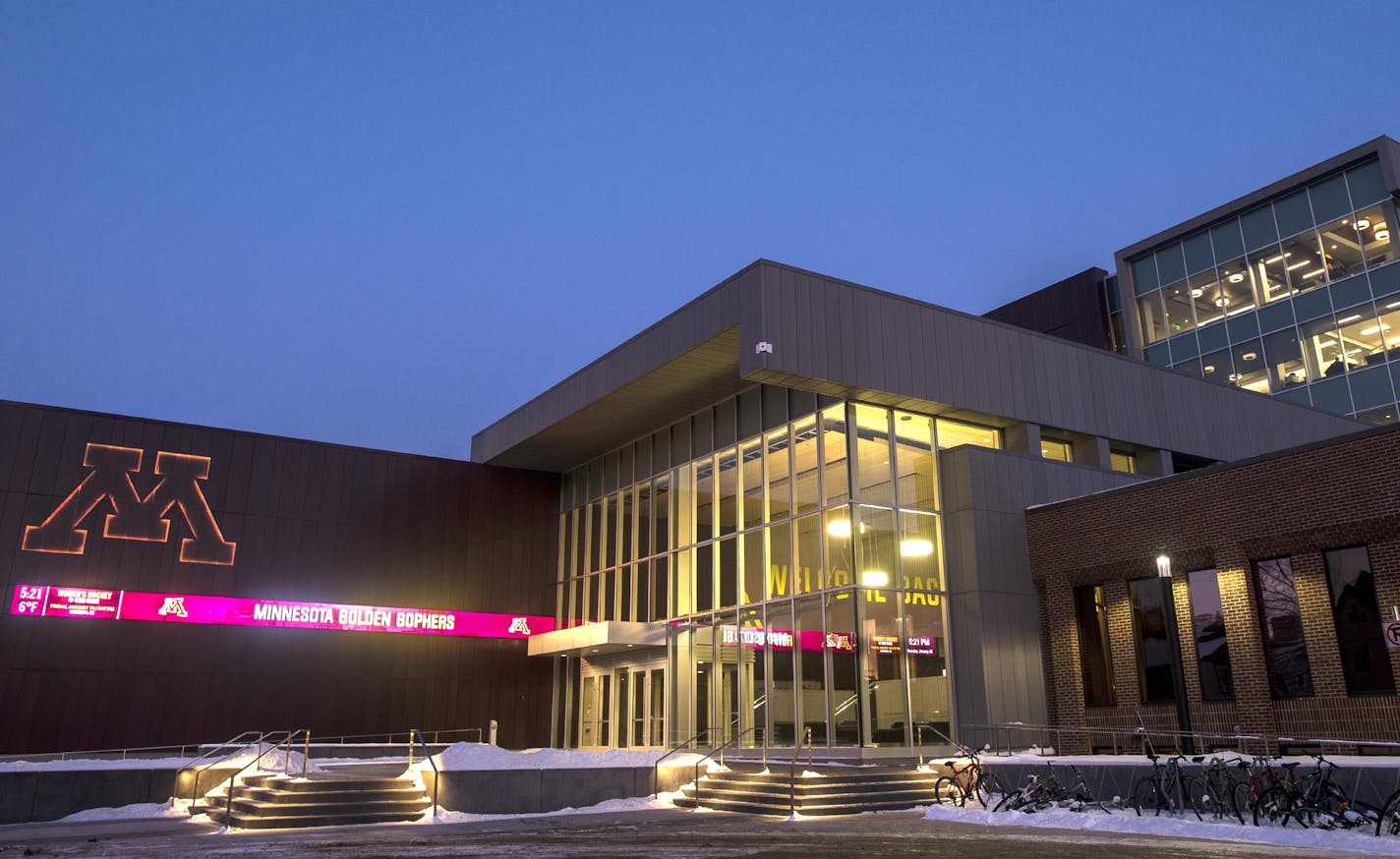 The 15th Avenue entrance to the new Land O'Lakes Center for Excellence.