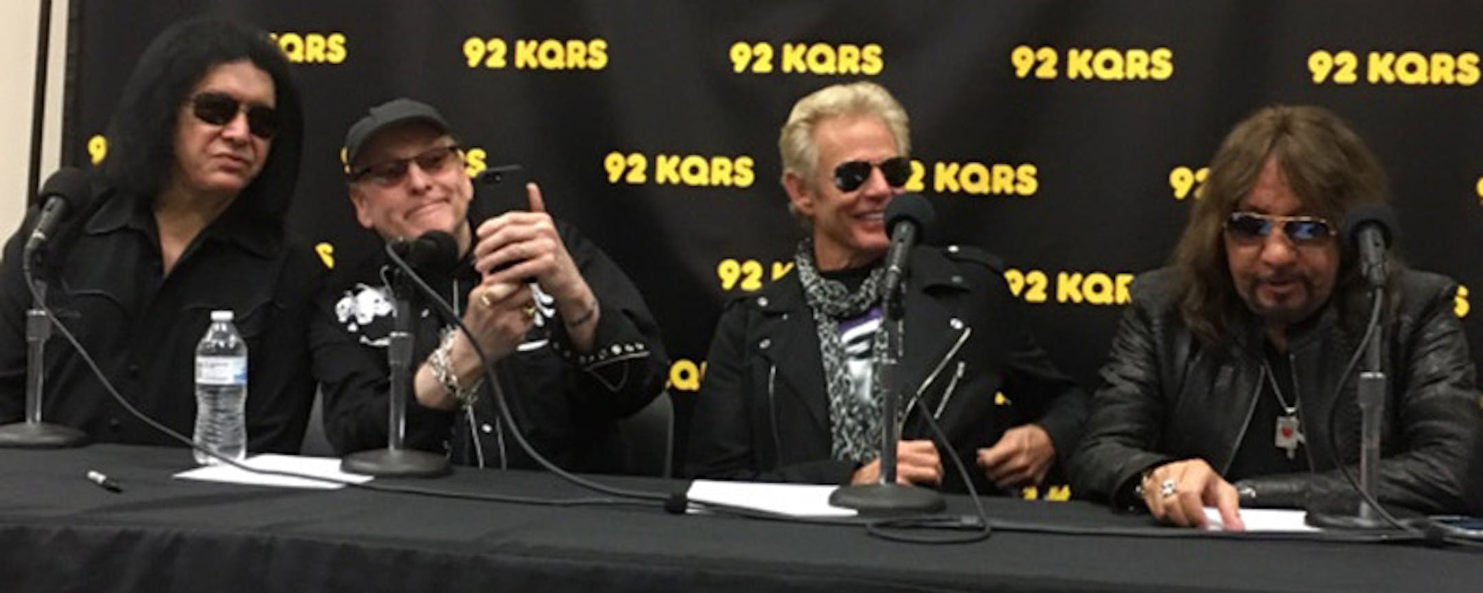 Gene Simmons, Rick Nielsen, Don Felder and Ace Frehley of KISS.