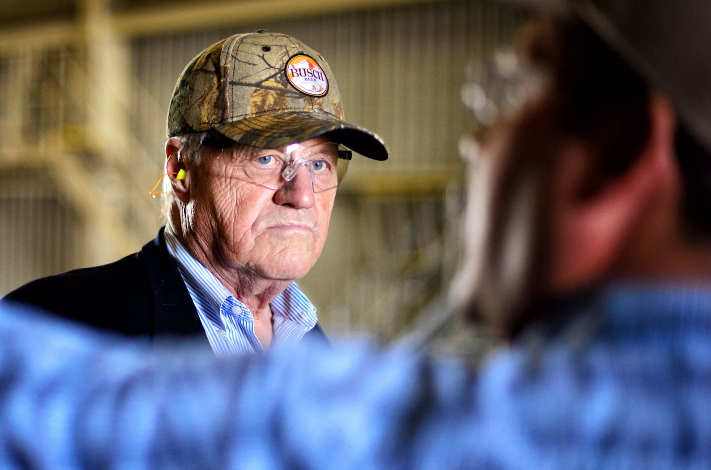 Rep Collin Peterson, seen on a tour of Busch Agricultural Resources in Moorhead, Minn.