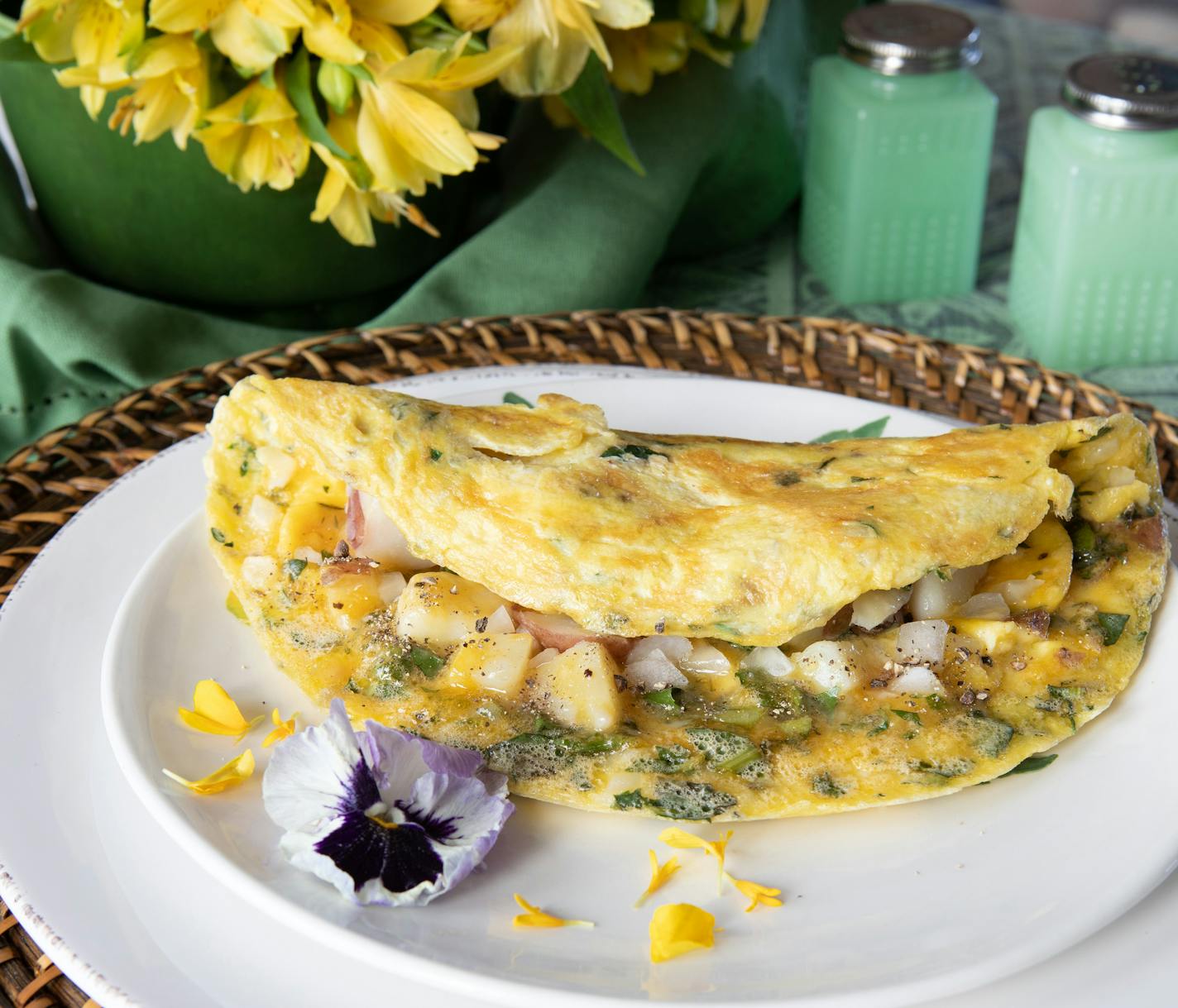 Herb Frittata from "Italy on a Plate" By Susan Gravely (Vietri Publishing, 2023). Credit: Food Photos by Food Seen