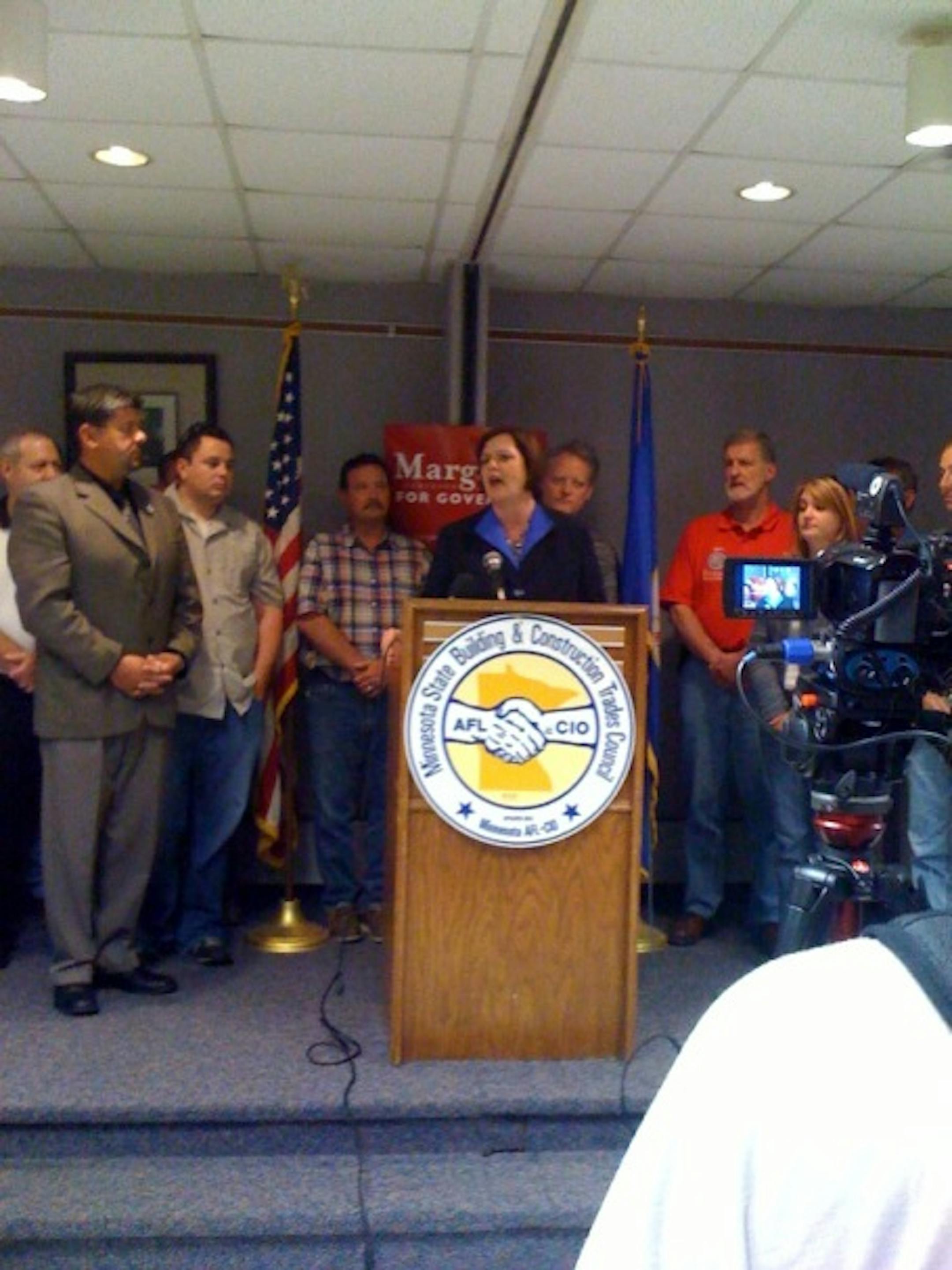 Kelliher adds building trades and pipe trades to her union house/source: RESB