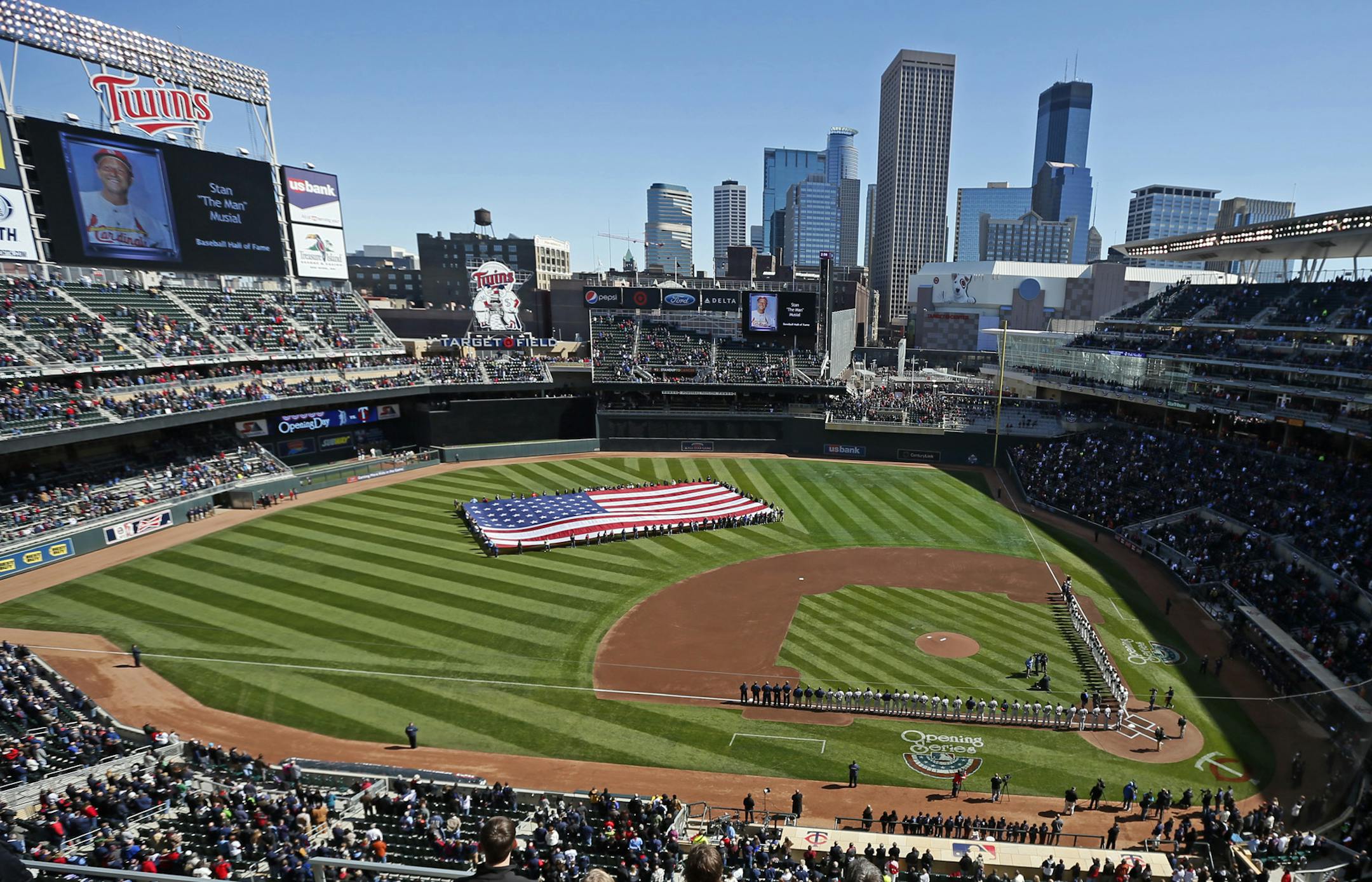 Opening day at Target Field , Monday April, 01, 2013 in Minneapolis